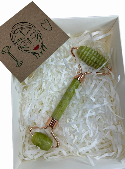 Роликовый массажер с шипами, нефрит, натуральный камень, массажёры, скребки