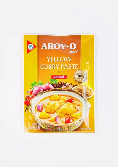 Паста карри жёлтая  Aroy-D, 50 г Паста карри жёлтая  Aroy-D, 50 г, пасты