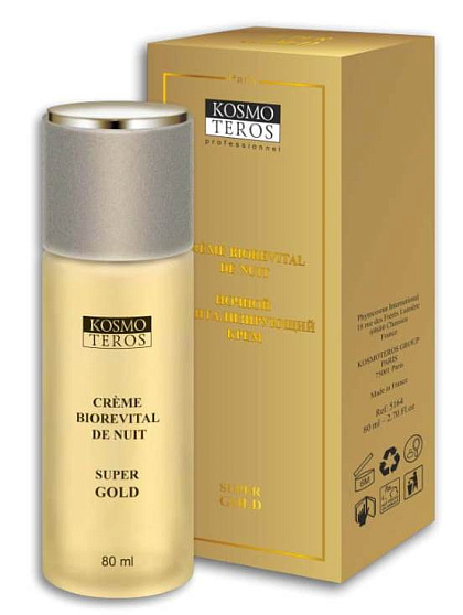 Крем ночной ревитализирующий SUPER GOLD Kosmoteros, 80 мл Крем ночной ревитализирующий SUPER GOLD Kosmoteros, 80 мл, кремы, лосьоны