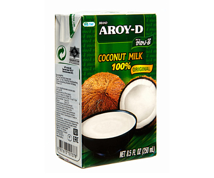 Кокосовое молоко 60% Aroy-D, 0,25 л Кокосовое молоко 60% Aroy-D, 0,25 л, распродажа %